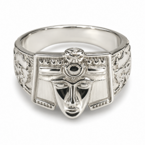 Anello Faraone a fascia in argento 925%