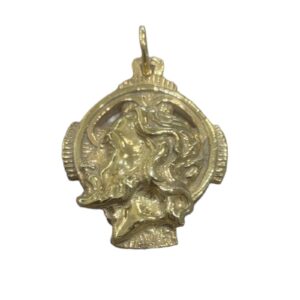 Pendente Testa di Cristo in argento 925% e doratura