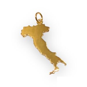 Pendente Italia in argento 925% e doratura
