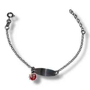 Bracciale per bimbo bimba in argento e smalto